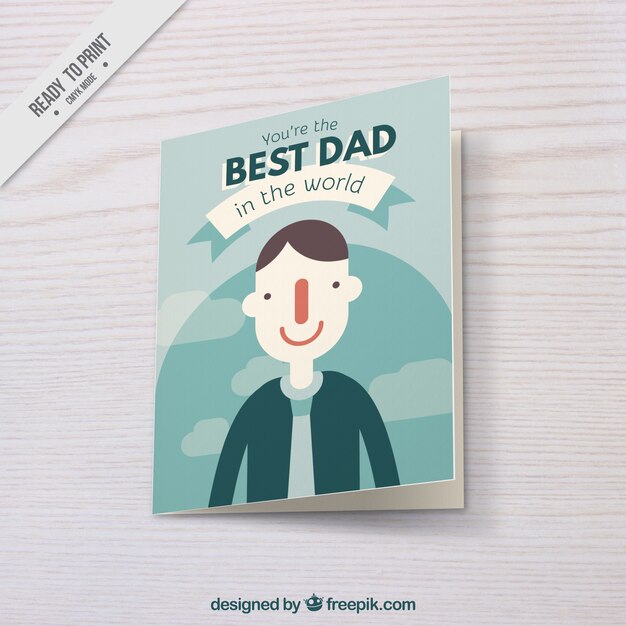 biglietto di auguri piatto per il giorno del padre