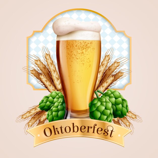 Birra tradizionale oktoberfest realistica