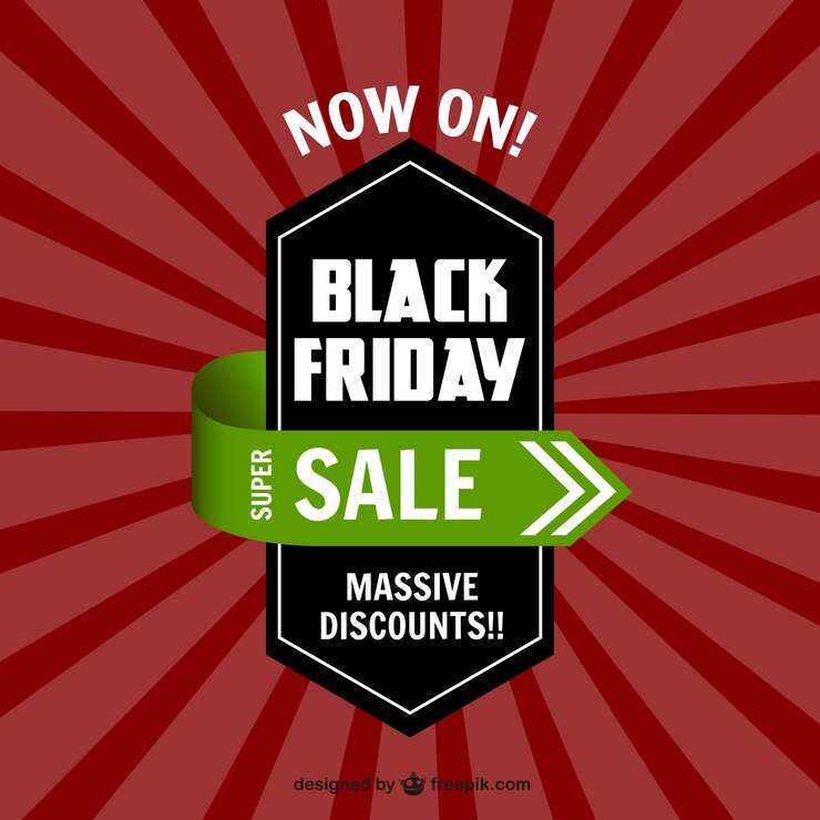 Vettore gratuito black label vendita venerdì