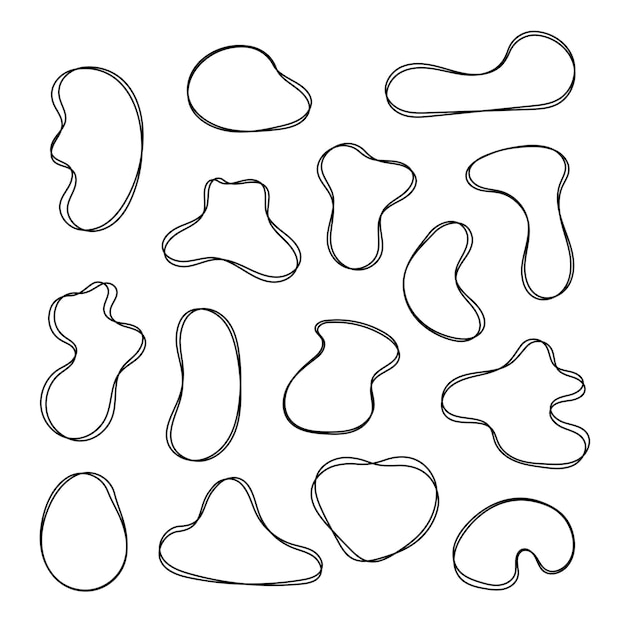 BLOB impostano linee di doodle sovrapposte