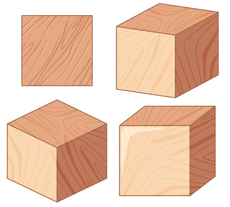 Vettore gratuito blocchi di legno per concetti matematici