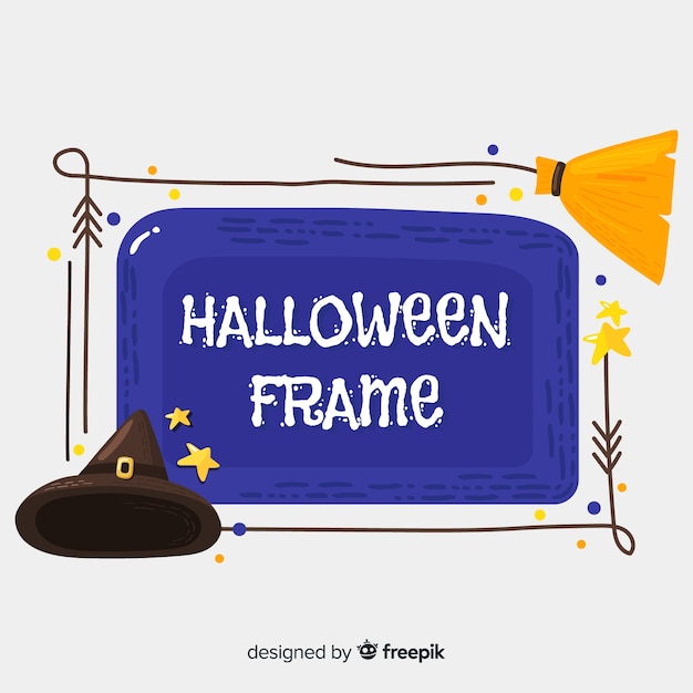 Blocco per grafici ornamentale di halloween disegnato a mano