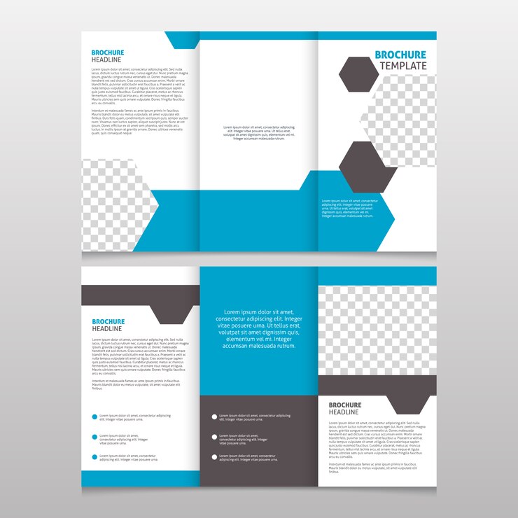 Blu e bianco business progettazione brochure
