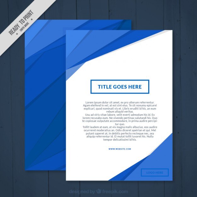 Vettore gratuito blue abstract volantino