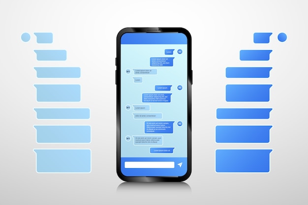 Bolla di testo del telefono sfumata