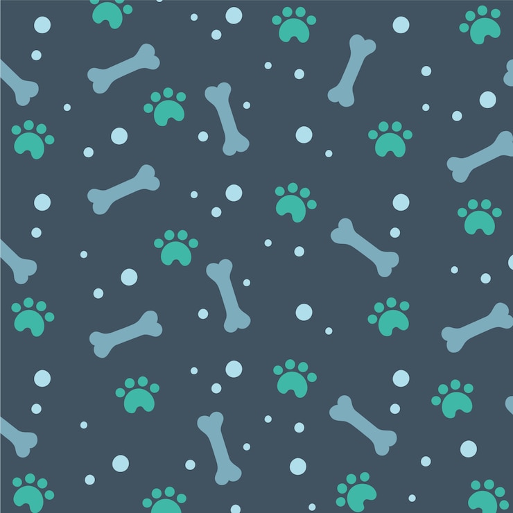 Vettore gratuito bons e piede stampa sfondo pattern