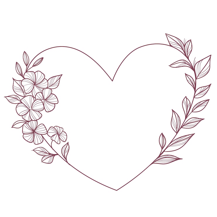 Vettore gratuito bordo e cornice cuori disegnati a mano