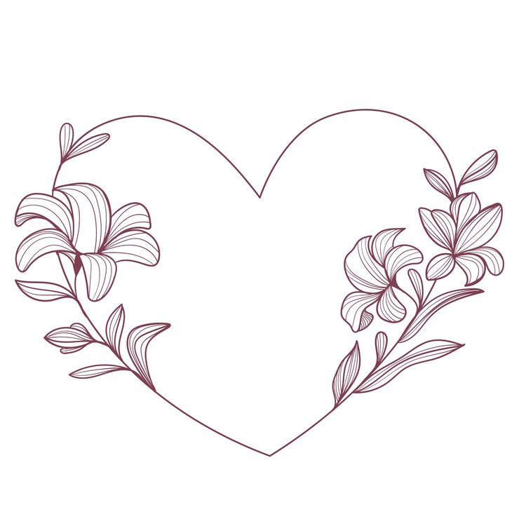 Vettore gratuito bordo e cornice cuori disegnati a mano