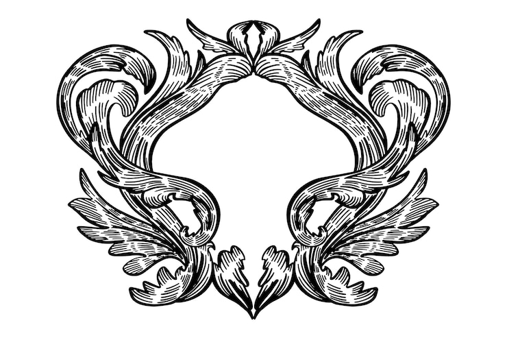 Vettore gratuito bordo ornamentale disegnato a mano realistico