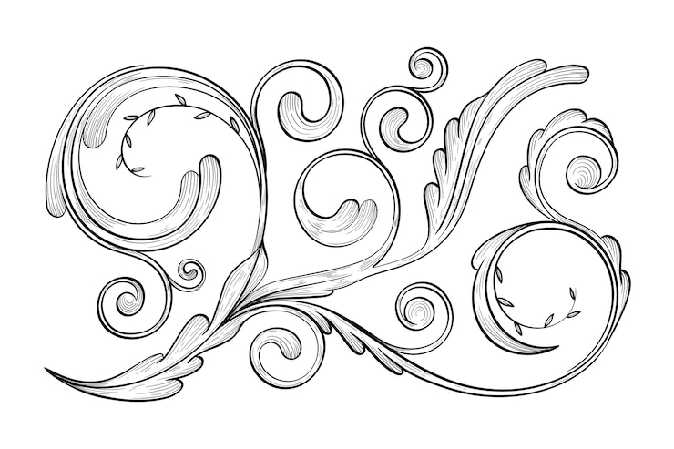 Vettore gratuito bordo ornamentale realistico disegnato a mano