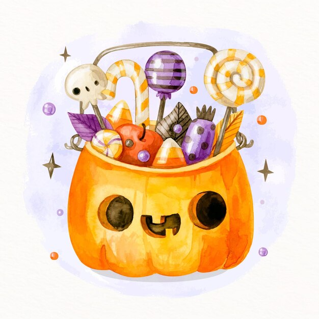 Borsa di halloween disegnata a mano