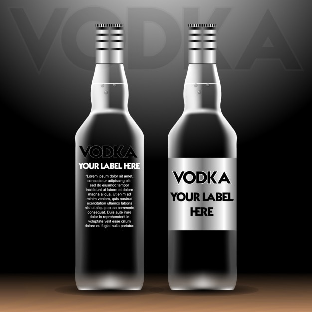Vettore gratuito bottiglia per la vodka