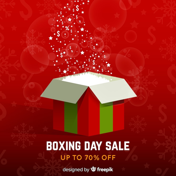 Vettore gratuito boxing day sale