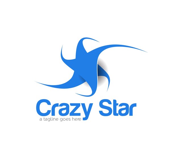 Branding Identity Corporate Crazy Star logo vettoriale design