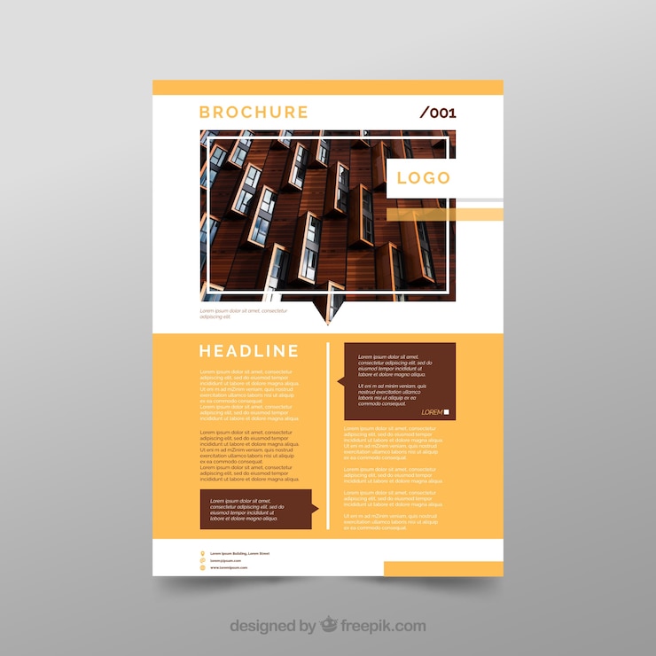 Vettore gratuito brochure aziendale