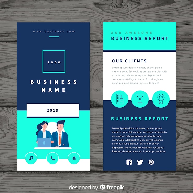 Vettore gratuito brochure aziendale