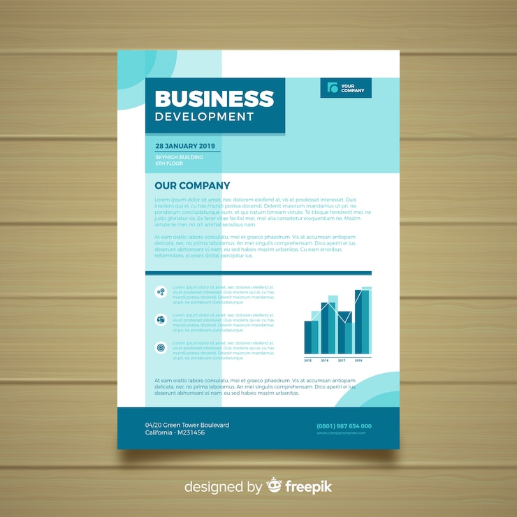 Vettore gratuito brochure aziendale