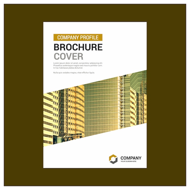 Brochure aziendali in oro e bianco