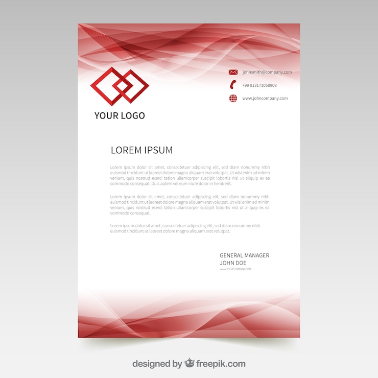 Vettore gratuito brochure aziendali rosse e bianche