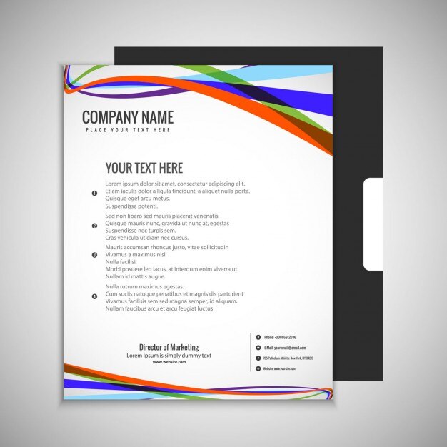 Vettore gratuito brochure colorful commercio