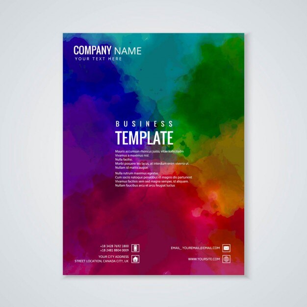 Vettore gratuito brochure colorful commercio