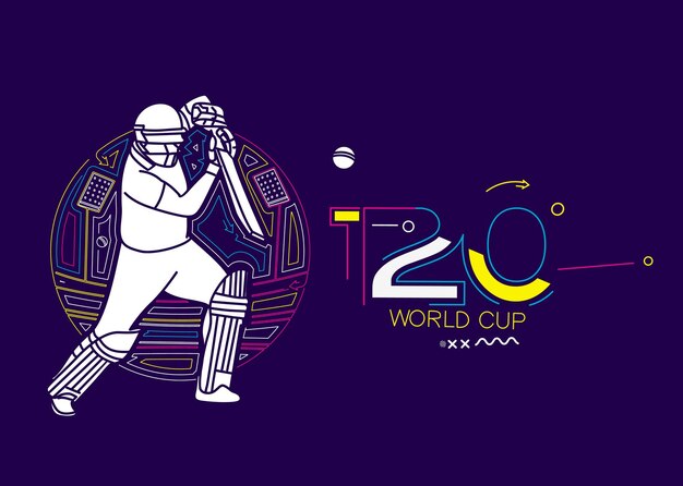 Brochure del modello dell'aletta di filatoio del manifesto del campionato di cricket della coppa del mondo T20 ha decorato il disegno dell'insegna