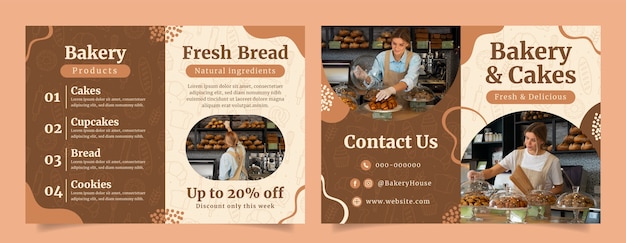 Brochure di deliziosi prodotti da forno