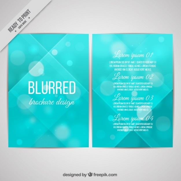 Vettore gratuito brochure geometrica, blu brillante
