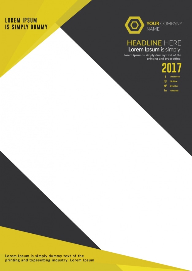 Vettore gratuito brochure template affari
