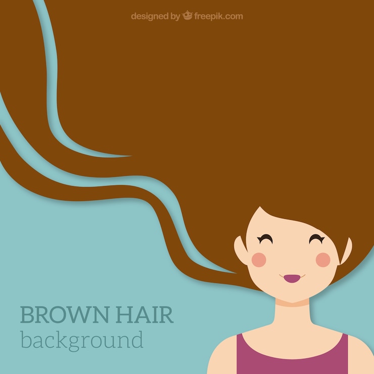 Vettore gratuito brown capelli sfondo
