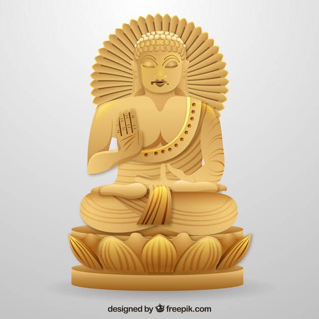 Budha tradizionale con stile realistico