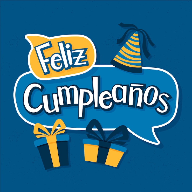 Vettore gratuito buon compleanno lettering concetto