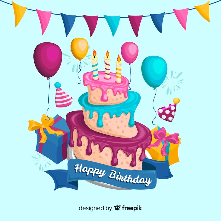 Vettore gratuito buon compleanno