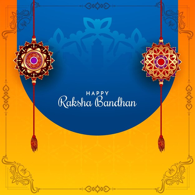 Buon disegno della cartolina d'auguri di celebrazione del festival di Raksha Bandhan
