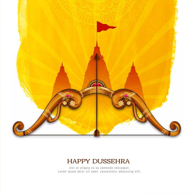 Buon giorno Dussehra Vijayadashami festa culturale indù background design