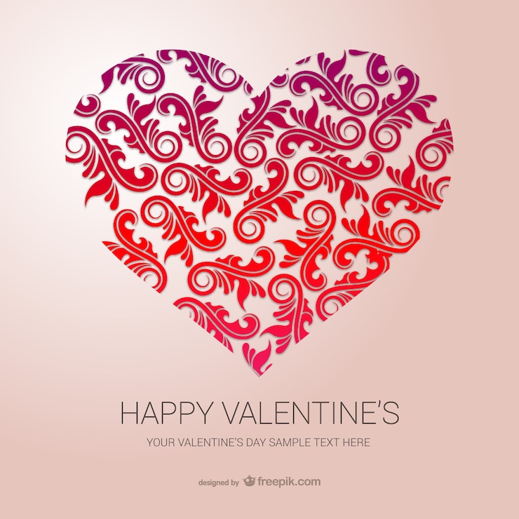 Vettore gratuito buon modello di san valentino