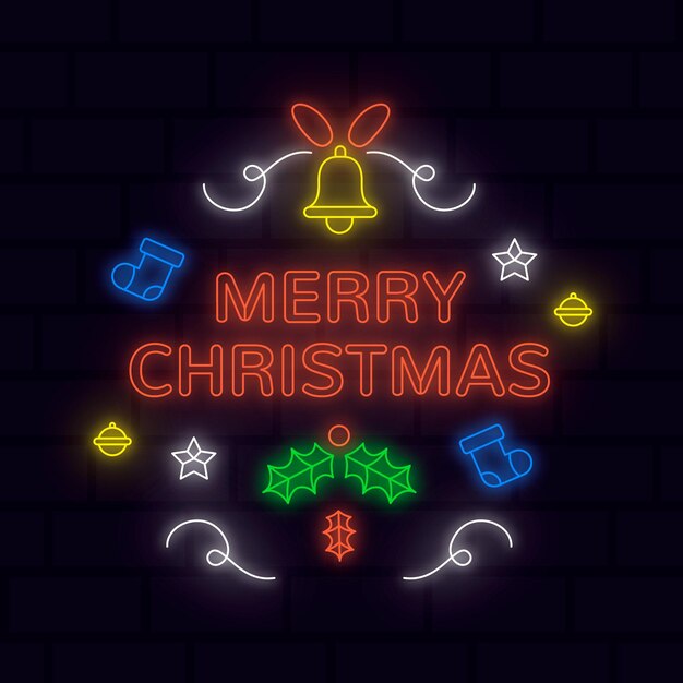 Buon natale al neon