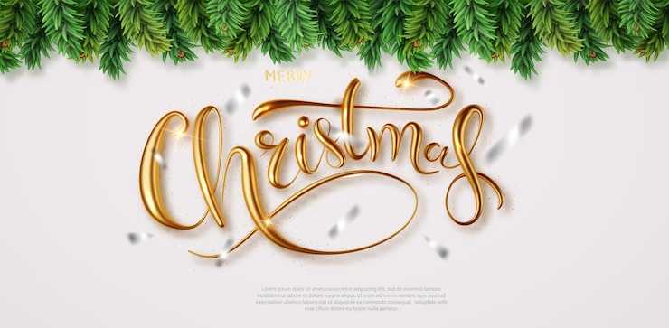 Vettore gratuito buon natale concetto di biglietto di auguri modello di poster di natale