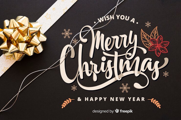 Vettore gratuito buon natale e anno nuovo sfondo
