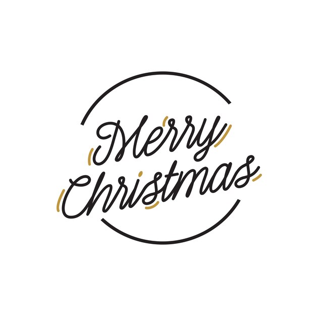 Buon Natale Lettering in Circle