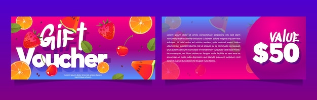Buono regalo con frutta