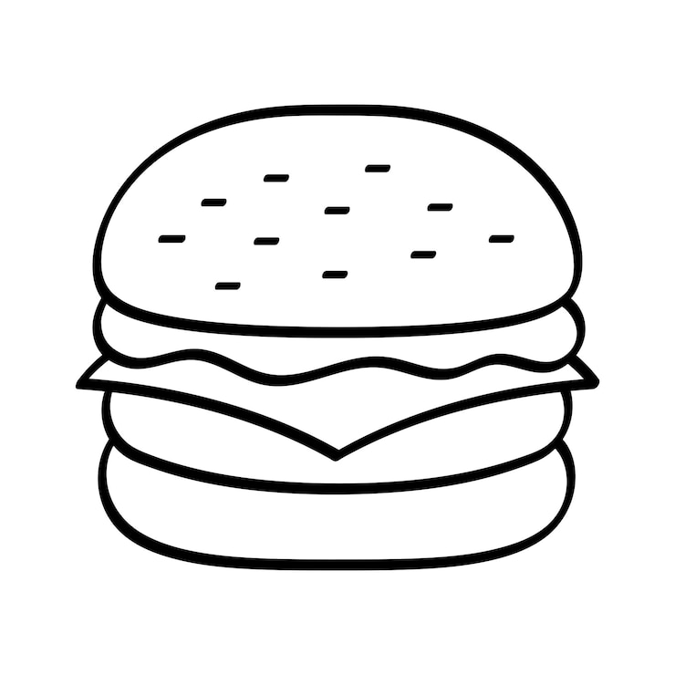 Vettore gratuito burger in stile doodle