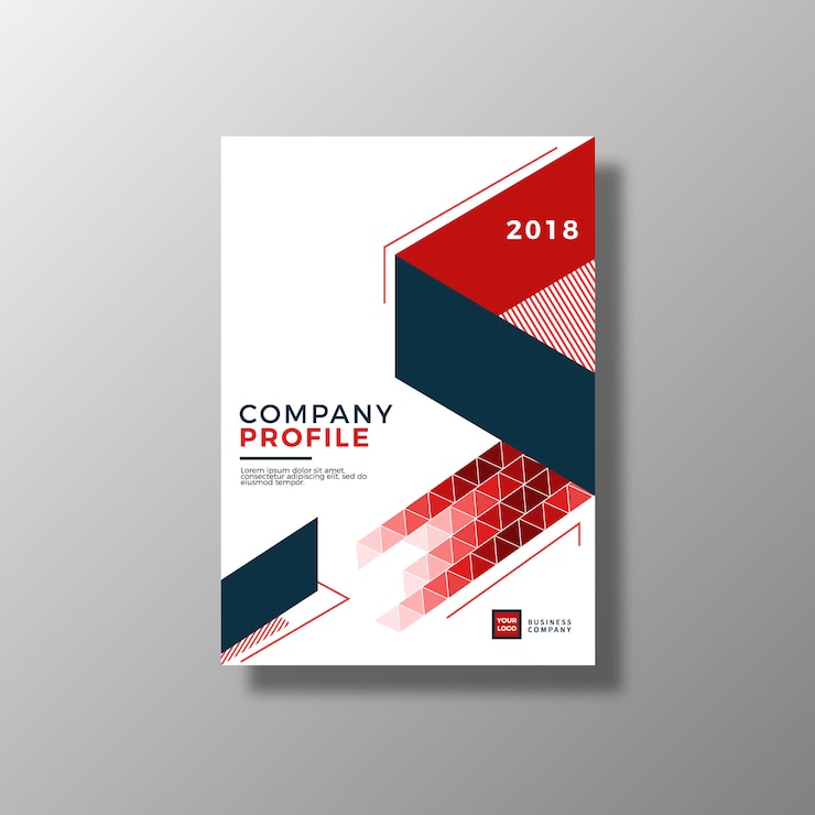 Vettore gratuito business brochure geometrica