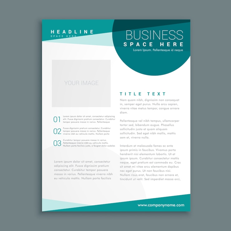 Vettore gratuito business design brochure flyer corporate con cerchi marrone