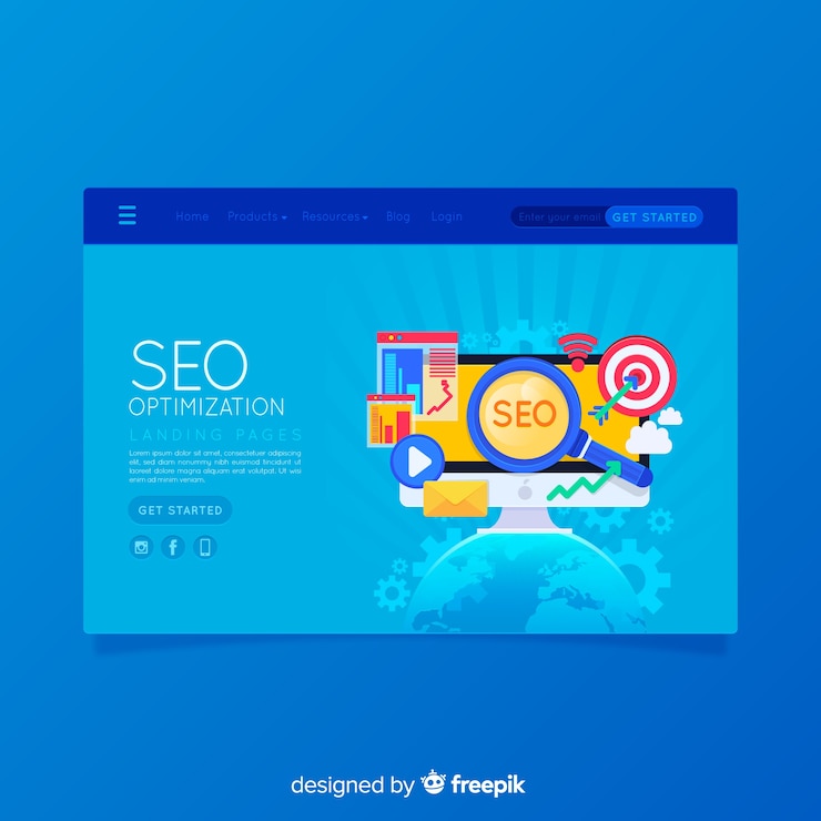 Vettore gratuito business landing page colorata