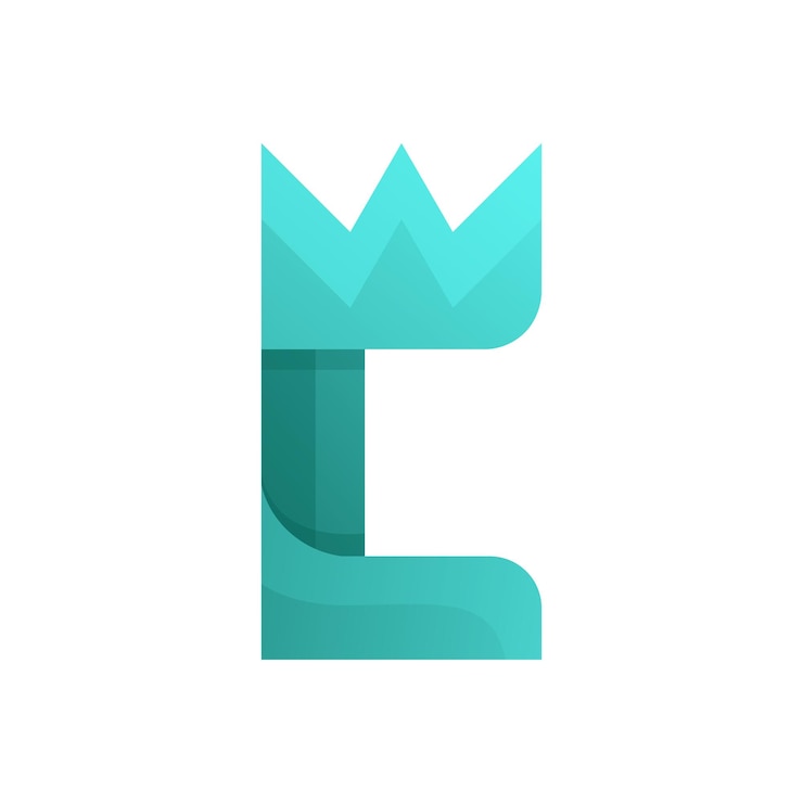 Vettore gratuito c letter king gradient logo design