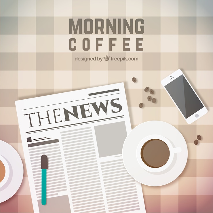 Vettore gratuito caffè del mattino