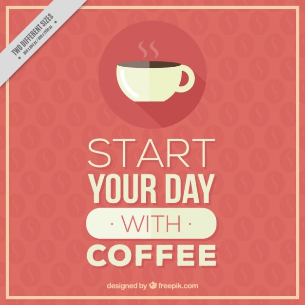 Vettore gratuito caffè sfondo vintage con citazione