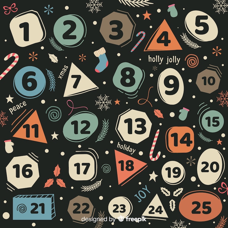 Vettore gratuito calendario dell'avvento