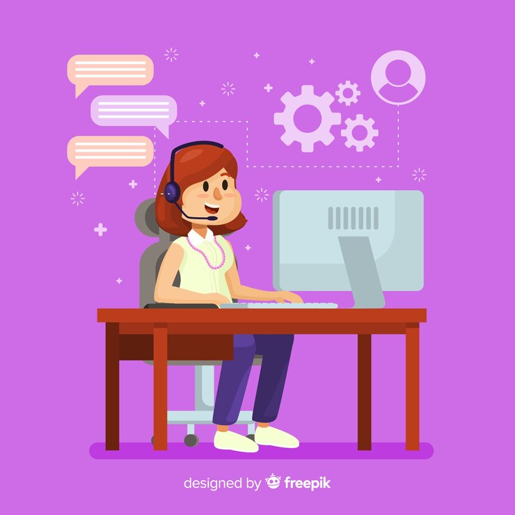 Vettore gratuito call center